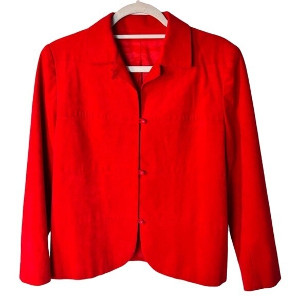 Ultrasuede Skirt Set Red Hong Kong Size 8 - Picture 4 of 14